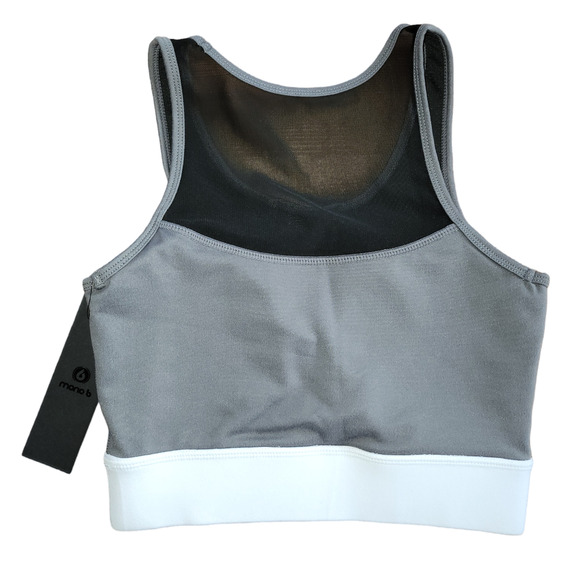 Mono B Sports Bra 2 Pack Gray Cheetah Racerback Scoopneck Sports Bra Women Sz S - Picture 4 of 6